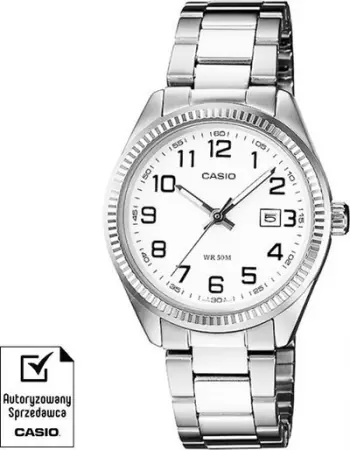 Orë dore Casio LTP-1302PD-7BVEG, për femra, argjend