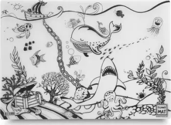 Tapet ngjyrosës FunnyMat Sea, silikon, 48 x 33 cm, shumëngjyrësh