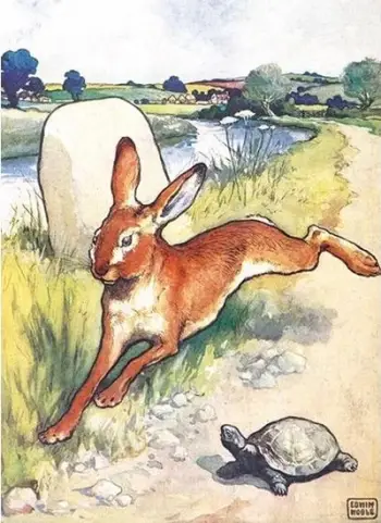 Kartolinë urimi The British Library The Hare and the Tortoise, formati B6, me zarf
