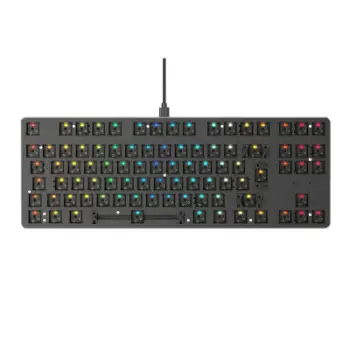 Tastierë mekanike Glorious GMMK TKL 80%, RGB, barebone, ISO, e zezë
