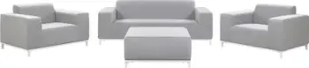 Set kopshti Beliani Rovigo, 5 persona, alumini, gri e hapur