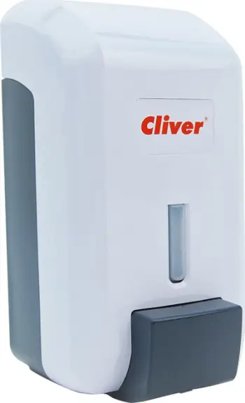 Dispenzer sapuni Cliver, 700ml, plastikë ABS, i bardhë gri
