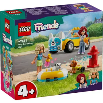 Set lodër LEGO Friends Dog Grooming Car 42635, veturë me qen, 4+