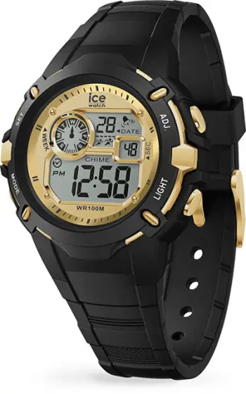 Orë dore për femra Ice Watch Digit Explorer 024009, e zezë