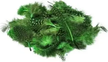 Pupla dekorative Brewis Speckled Feathers, 3g, jeshile me pika