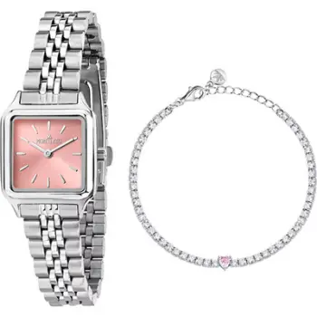 Set dhuratë për femra Morellato Dafne R0153175509, orë dore + byzylyk, i argjendtë