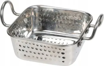 Pjatë servirëse mini tenxhere, çelik inox, e argjendtë