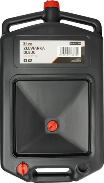 Enë mbledhëse vaji Silberwerkzeuge, 8L, plastike, e zezë