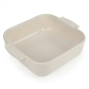 Tavë katrore qeramike Peugeot Appolia Square, 28cm, ecru