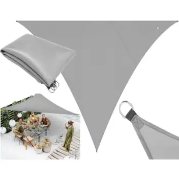 Çadër dielli Saska Garden Triangle Sun Shade Sail, 2x2x3m, poliestër, gri