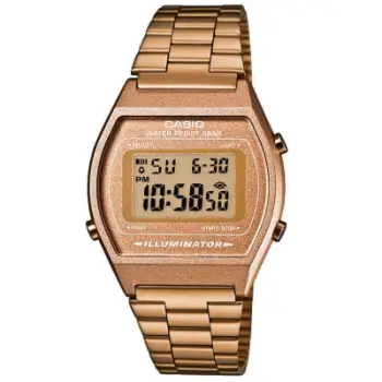 Ora dore Casio B640WC 5ADF, dixhitale, Super Illuminator LED, rozë gold