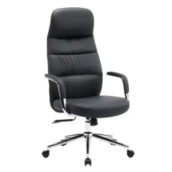 Karrige zyre Teeter HM18355.01, lëkurë PU, bazë kromi, e zezë