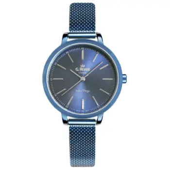 Orë grash G.Rossi C11760B-6F1, çelik inox, mekanizëm quartz, blu me argjend