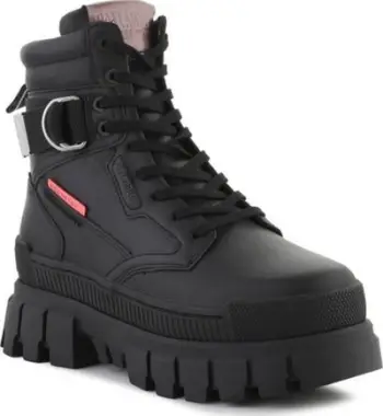 Çizme Palladium Revolt Sport Ranger, shollë e lartë, lëkurë, të zeza