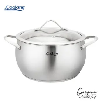 Tengere Heinner ORIGINI 4.3L, çelik inoksi, kapak xhami, argjendtë