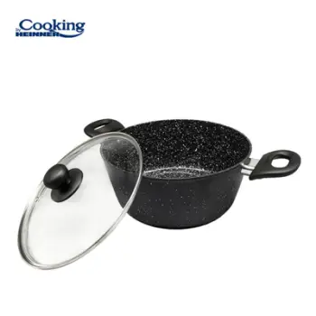 Tigan i thellë Heinner Onyx, 24cm, 3.8L, i zi