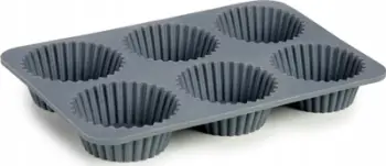 Forma për mafine Kinvara, silikon, 26 x 17 x 3 cm, gri e errët