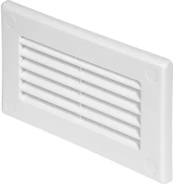 Grilë ventilimi PVC Vents Channel End, 60x120mm, e bardhë