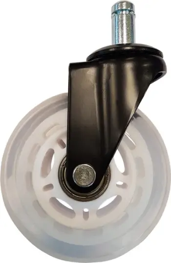 Rrotë karrige LC-Power LC-CASTERS-7BW-SPEED, për zyrë dhe gaming, plastikë dhe gomë, e bardhë