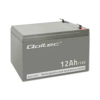 Bateri AGM Energy Bank Qoltec, 12V, 12Ah, 180A