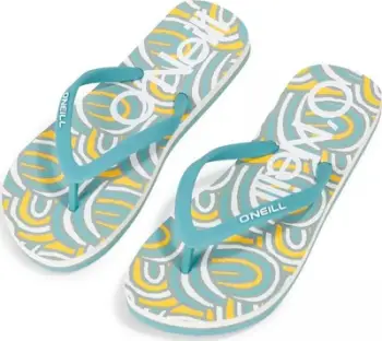 Shapka plazhi për fëmijë ONeill Profile Graphic Jr, flip flop, PVC free, blu me print