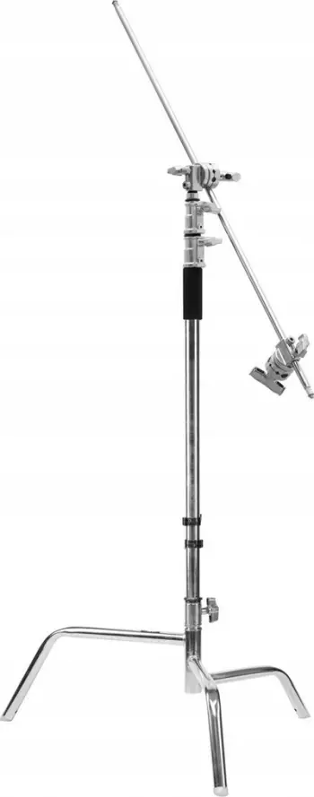 Stativ ndriçimi GlareOne Fatboy T, C-stand Turtle Base, çelik kromuar, argjendtë