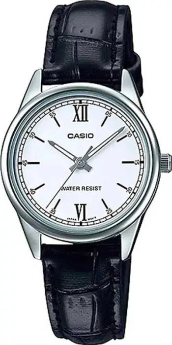 Ora dore Casio Collection LTP-V005L-7B2, kuarc, rrip lëkure, argjendtë