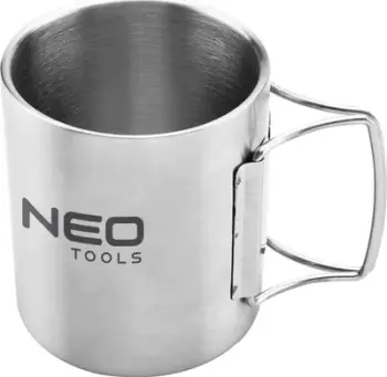 Filižan turistik Neo Tools 63-150, 0.3L, çelik inox, gri