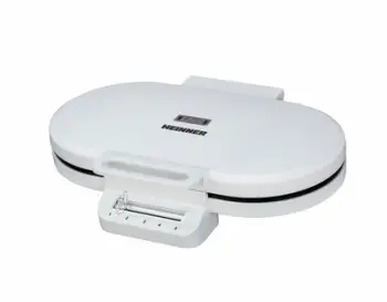 Aparat për waffle Heinner HWF-F14002WH, 1400W, pllaka jo ngjitëse, i bardhë