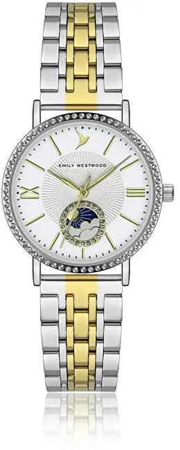 Orë dore për femra Emily Westwood Urban Chic 2 Tones EKB-5718SGQ, e argjendtë/artë
