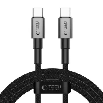 Kabllo karikimi Tech-Protect Ultraboost DNA, USB-C në USB-C, 200 cm 60W, e zezë