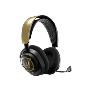 Kufje gaming SteelSeries Arctis Nova 7 World of Warcraft Edition, pa tela 2.4 GHz dhe Bluetooth, të zeza me ari