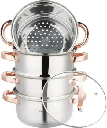 Tenxhere me avull Klausberg KB 7727, 18 cm, 2.5L, për induksion, inox rose gold