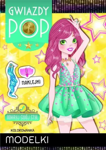 Libër me ngjyrosje POP Stars Models, me ngjitëse, për fëmijë