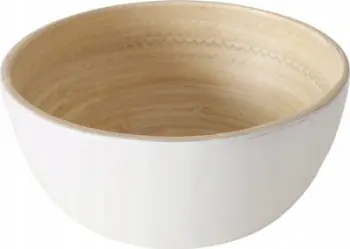Enë dekorative Boltze Home Bambo, bambu, e bardhë natyrale