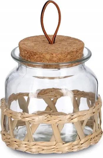 Kavanoz ruajtës Zeller Boho, 600 ml, me kapak tapë, transparent