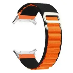 Rrip 4wrist për Samsung Galaxy Watch Ultra, portokalli/i zi