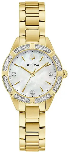 Orë dore për femra Bulova Sutton Diamond 98R297, e artë