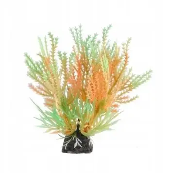 Bimë dekorative akuariumi Aqua Natura, plastike, 10 cm, ngjyrë mint portokalli