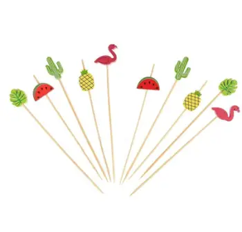 Shkopinj dekorativë kokteji ARPEX Hawaiian Party, 12cm, 10 copë, shumëngjyrësh