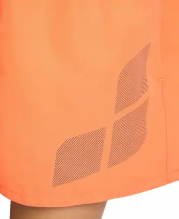 Shorce plazhi për djem Arena Beach Short Logo R, poliester i ricikluar, tharje e shpejtë, portokalli