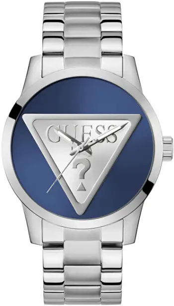 Orë për meshkuj Guess Badge GW0782G3, e argjendtë