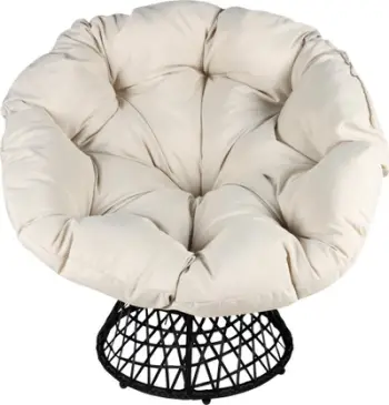 Karrige kopshti Saska Garden Armchair Swivel 360°, me jastëk, krem e hapur