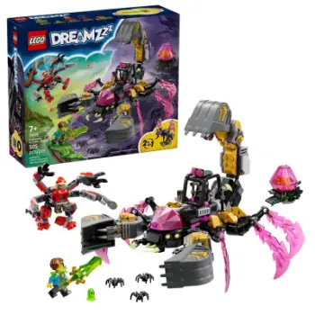 Set lodrash LEGO DREAMZzz Nightmare Scorpion Digger 71513, 2in1, 505 pjesë, shumëngjyrësh