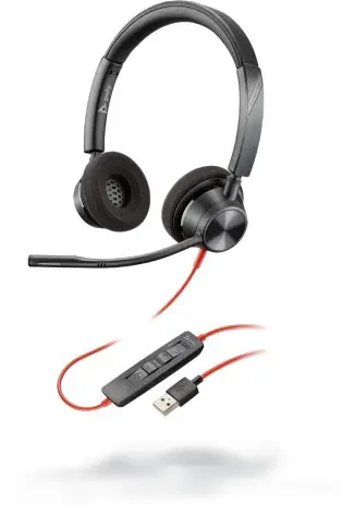 Kufje Plantronics Blackwire 3320 USB-A, të zeza