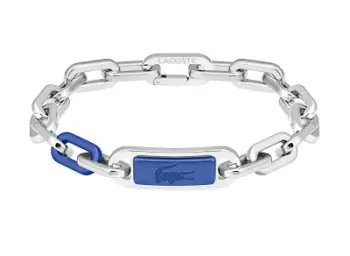 Byzylyk për meshkuj Lacoste sLC0284, i argjendtë