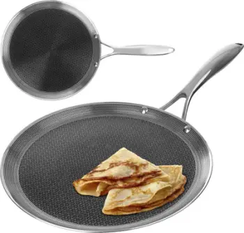Tigan për pallaçinka Orion COOKCELL, 29 cm, inoks me shtresë jo ngjitëse, argjendtë