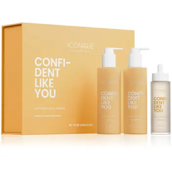 Set për flokë ICONIQUE Professional Confident Like You Anti-Hair Loss, shampo, 250 ml + balsam, 250 ml + serum, 100 ml