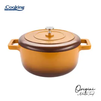 Tavë alumini me kapak Heinner Nicolai Tand Origins, 26x12.5 cm, 5.8L, portokalli
