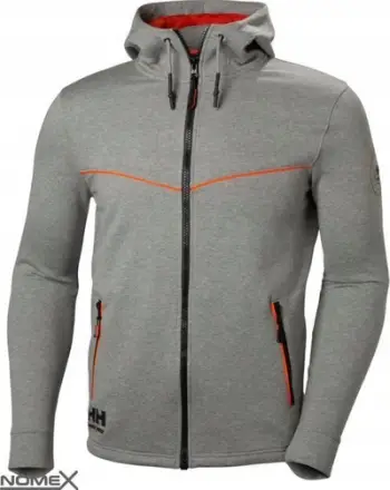 Bluzë me kapuç Helly Hansen Chelsea Evolution, pambuk, për meshkuj, gri